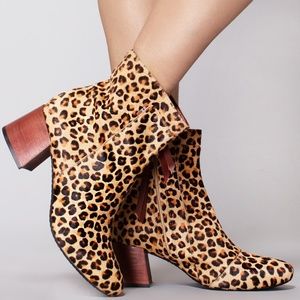 TOMS- Emmy Desert Tan Leopard Booties